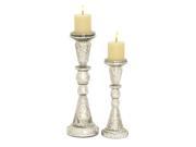 BENZARA 24636 Stunning Set of Two Glass Candle Holder