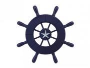 HANDCRAFTED MODEL SHIPS Wheel 9 104 starfish Dark Blue Decorative Ship Wheel With Starfish 9