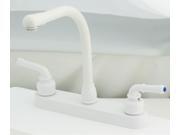 Empire Brass Faucet 8 Kitchen White Lever C Handles And Hi Rise Spout UYW1800RSW