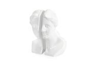 BENZARA IMX 53050 2 White Greek Lady Bookends Set of 2