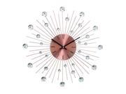 BENZARA 85523 Metal Acrl Copper Wall Clock 20 D