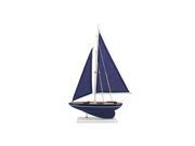 HANDCRAFTED MODEL SHIPS sailboat17 107 Wooden Deep Blue Sea Model Sailboat 17