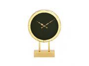 BENZARA 42466 Chic Stainless Steel Gold Table Clock