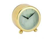 BENZARA 42474 Mesmerizing Stainless Steel Gold Table Clock