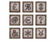 BENZARA IMX A0912100 Alluring Beth Kushnick Symbols Wall Decor ? Assorted 9