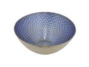 BENZARA HRT 41936 Benzara 10.75 Blue Glass Votive Bowl