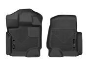 Husky Liners HSL53361 17 17 SUPER DUTY F250 F350 F450 CREW CAB FRONT FLOOR LINERS X ACT CONTOUR SERIES BLACK