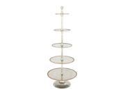 BENZARA 68958 Aluminium 5 Tier Tray Stand 24 W 64 H