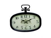 BENZARA 52579 Chic Metal Oval Wall Clock