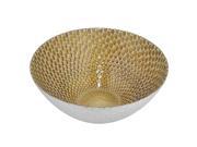 BENZARA HRT 41945 Benzara 10.75 Golden Glass Votive Bowl