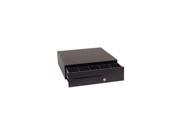 APG Cash Drawer T409 BL1616 APG S100 HEAVY DUTY CASH DRAWER MULTIPRO 12V BLACK 16X16 ADJUSTABLE DUAL MEDIA SLOTS FIXED 5X5 TILL REQUIRES CABLE