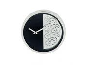 BENZARA 42830 Fashionable Stainless Steel Gear Wall Clock