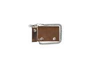 HOT LEATHERS WLC2010 CHAIN WALLET DIS BROWN