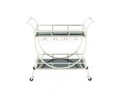 BENZARA 48730 Elegant Metal Glass Cart
