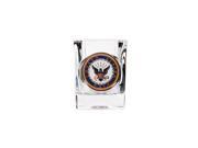 GREAT AMERICAN PRODUCTS GSSC1178535 NAVY SQUARE SHOTGLASS W PHOTO INSIGNIA