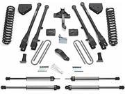 FABTECH MOTORSPORTS FABK2132DL kit 6IN 4LINK SYS W COILS and DLSS SHKS 2008 14 FORD F350 450 4WD 8LUG