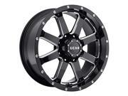 Gear Alloy GEA726MB-2128144 20X12 8X6.50 G/A 726MB BIG BLOCK GLOSS BLK W/ CNC MILLED ACCENTS Gear Alloy GEA726MB-2128144 20X12 8X6.50 G/A 726MB BIG BLOCK GLOSS BLK W/ CNC MILLED ACCENTS