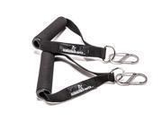 Rubberbanditz Black Soft Hand Grips and Carabiners For Resistance Band Training