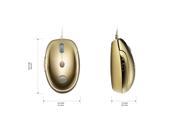 UtechSmart Neptune 7 Color Light Cycle High Precision Gaming Mouse with 800 to 2400 DPI 6 Buttons Chrome Coated Plastic Gold