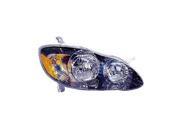 Eagle Eyes TY866 B101L Driver Side Replacement Headlight For Toyota Corolla