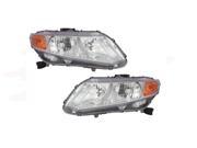 Depo 317 1162P AS1 Driver And Passenger Side Headlight For 2012 Honda Civic