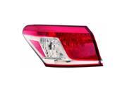 Replacement Depo 324 1907L US Driver Side Tail Light For 10 11 Lexus ES350