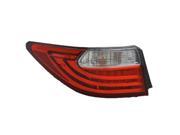 Replacement TYC 11 6546 00 1 Driver Side Tail Light For 13 14 Lexus ES350