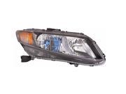 Replacement Depo 317 1162R AS2B Passenger Side Headlight For 2012 Honda Civic