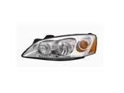 Replacement Vision PT10086A1L Driver Side Headlight For 05 09 Pontiac G6
