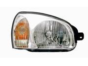 Replacement Vision HN10085B1R Passenger Side Headlight For 2003 Hyundai Santa Fe