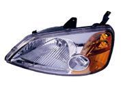 Replacement Vision HD10086A3L Driver Side Headlight For 01 05 Honda Civic