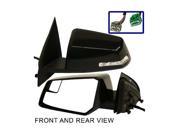 Replacement TYC 2200052 Driver Black Power Mirror For 09 12 Chevrolet Traverse