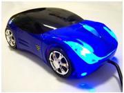 2014 Blue Top Racing Sport Ferrari Car Shape Optical Mouse Mice with Headlight Cool Look Amazing 7 Colors available