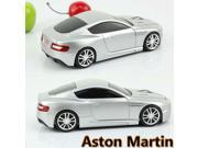 New 3D 1600DPI Aston Martin Car Shape Usb Optical Wireless Gaming Mouse Mice Silver