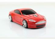 2014 New 3D 1600DPI Aston Martin Car Shape Optical Wireless Mouse Mice for Laptop PC Mice RED