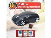 New 3D Ferrari 1200DPI Car Mouse Shape Usb Optical Wireless Mouse Gaming Mouse in Black