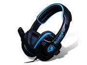 2014 SADES SA 708 Blue Light Gaming Headsets Headphone Microphone for RAZER GMAER MSN SKYPE LIVE CHAT