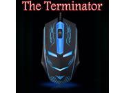 RAJFOO The Terminator 1600DPI 6D Optical Wired Usb Gaming Mouse for Gamer PC Laptop Home Office User Ergonomic Design Comfortable Matte Finished Cool LEDs