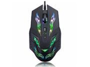 RAJFOO i5 Upgrade 7D X4 2400DPI Optical Wired USB Gaming Mouse for Gamer PC Laptop Home Office User Ergonomic Design Comfortable Matte Finish 7 Colors LED