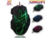 3200DPI LR GM 02 2nd Gen. 8D 7 Buttons X4 Optical Usb Gaming Mouse with 4 Colors LED