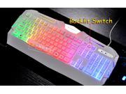 X Lighting X S550 Rainbow Colorful Backlit Ergonomic Usb Gaming Keyboard