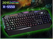 X Lighting X S550 Rainbow Colorful Backlit Ergonomic Usb Gaming Keyboard