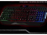SWTY VP X9 Rainbow Backlight LED Ergonomic Illuminated Usb Wired Gaming Keyboard