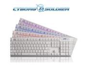 Ajazz Cyborg Soldier Backlight Ergonomic Usb Gaming Keyboard Blue Purple Red LED