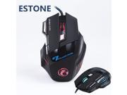 UrChoiceLtd® ESTONE X7 3200DPI 8D Optical 7 Buttons USB Wired LED Laser Gaming Mouse Mice For Pro Game Notebook PC Laptop Computer