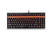 UrChoiceLtd® Rapoo V500 Black Blue Brown Switch 87 Keys Backlit Mechanical Gaming Keyboard with Key Cap Puller for Office Typists and Play Games Black Switch