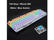 UrChoiceLtd® 2016 LingBao Leopard Multimedia Mechanical Ergonomic Usb Gaming Keyboard with 104 Keys MX RGB LED Backlit Blue Black Switch For Office Typists an