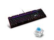 UrChoiceLtd® 2016 Bazalias X MAN Multimedia Mechanical Ergonomic Usb Gaming Keyboard with 104 Keys LED Backlit Blue Black Switch