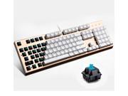 UrChoiceLtd® 2016 Bazalias X MAN Multimedia Mechanical Ergonomic Usb Gaming Keyboard with 104 Keys LED Backlit Blue Black Switch