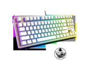 UrChoiceLtd® Rapoo V500 RGB Light Backlit PRO Mechanical Ergonomic Usb Gaming Keyboard Full Keys Programmable with 87 Keys Black Blue Switch
